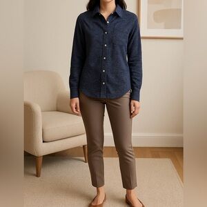 Power of My People Button Down Cotton Blend Top XS